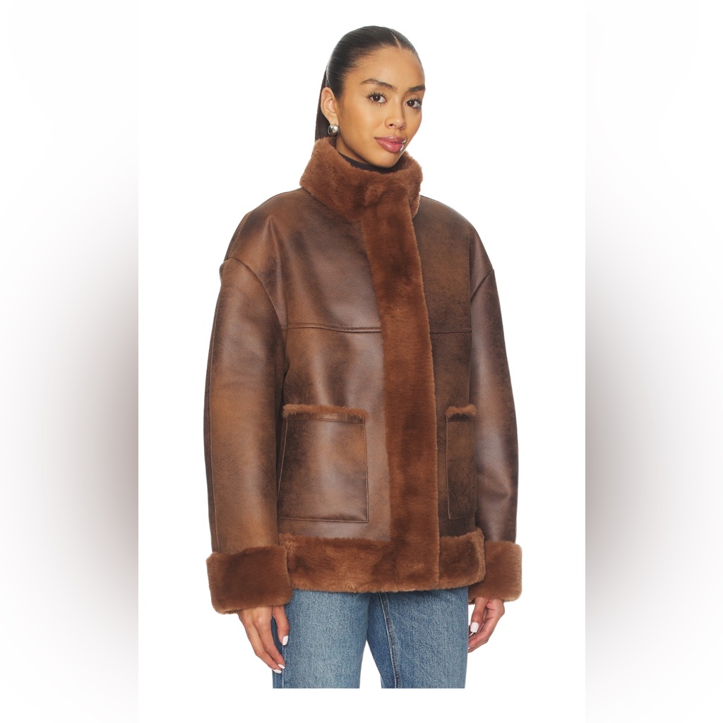 Luxurious Brown Shearling Coat